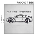 Nissan GT-R R35 Wall Art – JDM Steel Silhouette with Spinning Wheels-KAFMEKA036