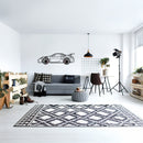 Porsche 911 GT Wall Art – Steel Silhouette with Spinning Wheels-KAFMEKA037