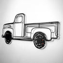 1949 Ford Pickup Wall Art – Classic Truck Steel Silhouette with Spinning Wheels-KAFMEKA041