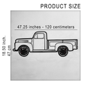 1949 Ford Pickup Wall Art – Classic Truck Steel Silhouette with Spinning Wheels-KAFMEKA041