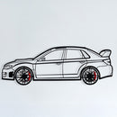 Subaru Impreza Wall Art – Rally Legend Steel Silhouette with Spinning Wheels-KAFMEKA042