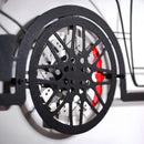 Subaru Impreza Wall Art – Rally Legend Steel Silhouette with Spinning Wheels-KAFMEKA042