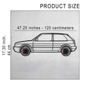 Volkswagen Golf Mk1 Wall Art – Classic Hot Hatch Steel Silhouette with Spinning Wheels-KAFMEKA046