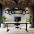 Porsche 718 Boxster GTS Metal Wall Art – Rotating Wheels – Luxury Car Silhouette Decor,KAFMEKA053
