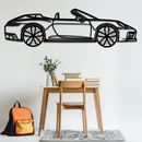Porsche 911 (992) Convertible Silhouette Metal Wall Art – Rotating Wheel Luxury Car Decor Gift 🌟🏎️,KAFMEKA057