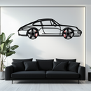 Porsche 911 (993) Silhouette Metal Wall Art – Classic Sports Car Décor with Rotating Wheels 🏁🔥,KAFMEKA058