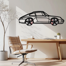 Porsche 911 (993) Silhouette Metal Wall Art – Classic Sports Car Décor with Rotating Wheels 🏁🔥,KAFMEKA058
