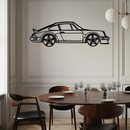 PORSCHE 911 SC Metal Wall Art – Classic Silhouette with Rotating Wheels 🚗✨KAFMEKA060