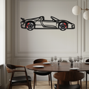 Porsche 918 Spyder Silhouette Metal Wall Art – Hybrid Hypercar Decor with Rotating Wheels ⚡🏁,KAFMEKA061