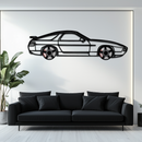 Porsche 928 GTS Silhouette Metal Wall Art – Classic Grand Tourer Decor with Rotating Wheels-KAFMEKA062
