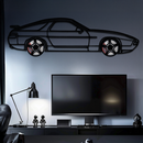 Porsche 928 GTS Silhouette Metal Wall Art – Classic Grand Tourer Decor with Rotating Wheels-KAFMEKA062