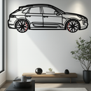 Porsche Macan GTS 95B Metal Wall Art – Luxury Performance SUV Silhouette with Rotating Wheels-KAFMEKA065