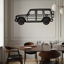 Mercedes G-Class Metal Wall Art – Luxury SUV Silhouette with Rotating Wheels 🚙✨KAFMEKA069