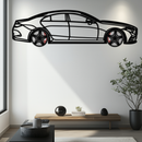 Mercedes CLS Metal Car Wall Art – Rotating Wheels • Luxury Automotive Decor Gift - KAFMEKA077