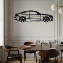 Mercedes E53 AMG Rotating Wheel Metal Wall Art – Luxury Coupe Silhouette Decor for Car Enthusiasts- KAFMEKA078