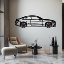 Mercedes E53 AMG Rotating Wheel Metal Wall Art – Luxury Coupe Silhouette Decor for Car Enthusiasts- KAFMEKA078