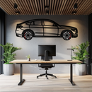 Mercedes GLC Coupe Metal Wall Art – Rotating Wheels Edition | Luxury AMG-Inspired Garage & Home Decor -KAFMEKA081