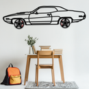 1971 Road Runner Side Profile Metal Wall Art – Classic Muscle Car Silhouette with Rotating Wheels | Garage & Office Decor Gift-KAFMEKA087