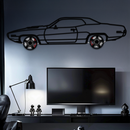 1971 Road Runner Side Profile Metal Wall Art – Classic Muscle Car Silhouette with Rotating Wheels | Garage & Office Decor Gift-KAFMEKA087