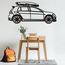 Volkswagen Golf R Spectrum Metal Wall Art – Rotating Wheels Car Silhouette Wall Decor, Unique Gift for Car Lovers-KAFMEKA090