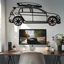 Volkswagen Golf R Spectrum Metal Wall Art – Rotating Wheels Car Silhouette Wall Decor, Unique Gift for Car Lovers-KAFMEKA090