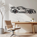 Chevrolet Corvette C5 Metal Wall Art – Rotating Wheels Sports Car Silhouette Wall Decor Gift-KAFMEKA092