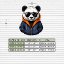 Cool Panda with Hoodie Metal Wall Art – Urban Animal UV Print Decor-KAFUVM001