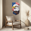 American Eagle Metal Wall Art – Patriotic UV Printed Decor-KAFUVM003