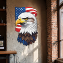 American Eagle Metal Wall Art – Patriotic UV Printed Decor-KAFUVM003