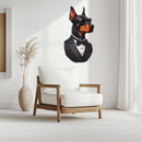 Gentleman Doberman Metal Wall Art – Cool Dog UV Decor-KAFUVM005