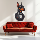 Gentleman Doberman Metal Wall Art – Cool Dog UV Decor-KAFUVM005