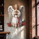 Christmas Angel Metal Wall Art – Holy Child UV Printed Decor-KAFUVM018