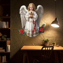 Christmas Angel Metal Wall Art – Holy Child UV Printed Decor-KAFUVM018