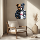Half Cyborg Bear Wall Decor – Edgy Robo Teddy with Attitude-KAFUVM022