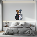 Half Cyborg Bear Wall Decor – Edgy Robo Teddy with Attitude-KAFUVM022
