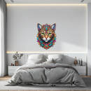 Psychedelic Mandala Cat Wall Art – Vibrant Boho Decor-KAFUVM025