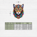 Psychedelic Mandala Cat Wall Art – Vibrant Boho Decor-KAFUVM025