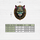 Mystic Mandala Cat Metal Wall Art – Boho Feline Decor-KAFUVM037