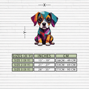Geometric Puppy Metal Wall Art – Color Pop Dog Decor-KAFUVM039