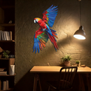 Colorful Parrot Metal Wall Art – Tropical Bird Decor-KAFUVM041