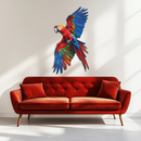 Colorful Parrot Metal Wall Art – Tropical Bird Decor-KAFUVM041