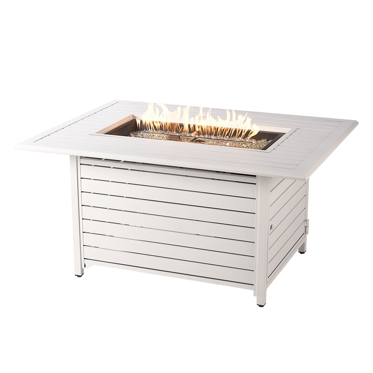 Aluminum 48-in Rectangular Propane Fire Table, Beads, Covers and Lid, photo 10 of 12