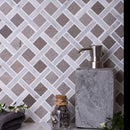 Beige 12x12 Polished Basketweave Marble Mosaic Tile (5 pack, 5 sq ft/case) - Sample