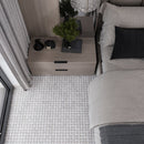 White 12x12 Basketweave Polished Marble Mosaic Tile (5 pack, 5 sq ft/case) - Sample