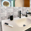 White 11x11 Basketweave Polished Marble Mosaic Tile (5 pack, 4.2 sq ft/case) - Sample