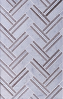 Beige White 11x12 Polished Herringbone Marble Mosaic Tile (5 pack, 4.71 sq ft/case) - Sample