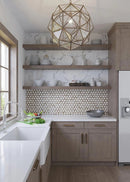 Beige White 10x11 Polished Hexagon Marble Mosaic Tile (5 pack, 4.19 sq ft/case) - Sample