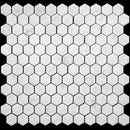 White 11x12 Honed Hexagon Bianco Carrara Marble Mosaic Tile (5 pack, 4.55 sq ft/case)