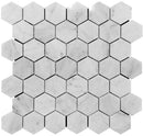 Cotton White 12x12 Polished Hexagon Marble Mosaic Tile (5 pack, 4.83 sq ft/case) - Sample