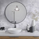 Cotton White 12x12 Polished Hexagon Bianco Carrara Marble Mosaic Tile (5 pack, 4.83 sq ft/case)